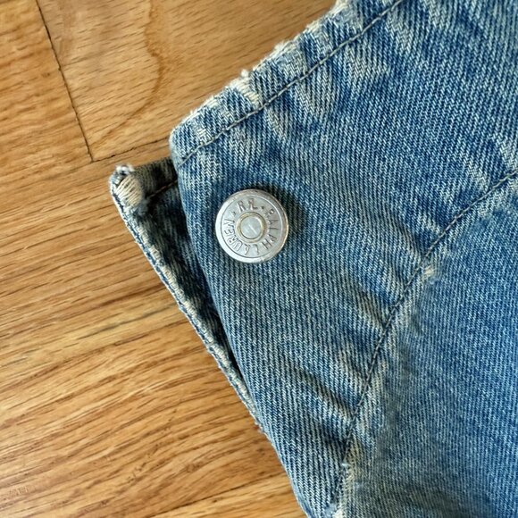 Ralph Lauren Double RL Blue Denim Jacket with Tan Collar - Picture 6 of 11